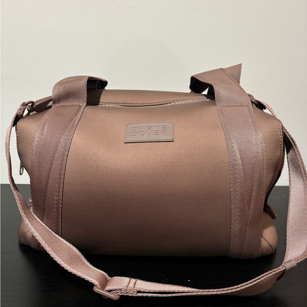 Dagne Dover Landon Neoprene Carryall Medium Travel Bag in Dune